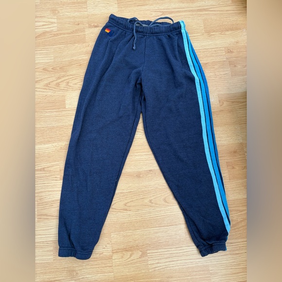 Aviator Nation 5 striped sweatpants Navy - Picture 2 of 2